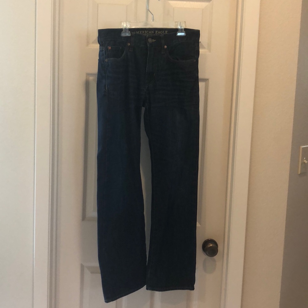 American Eagle Dark Wash Straight Jeans